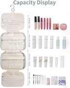 Narwey Travel Toiletry Bag for Women Large Hanging Makeup Bag Organizer Toiletries Bag for Full Size Essentials Accessories Cosmetics (Mint Green (Large))