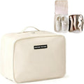 Shoe Bags for Travel, Travel Shoe Bag with Double Layer Storage - Fits 3-4 Pairs,Attaches to Luggage