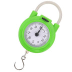 Totority Portable Travel Luggage Scale Manual Spring Suitcase Weight Scale with Hook Small High Precision Fluorescent Green for Travel and Home Use