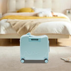 18" Kids Ride-On Suitcase,Children's Carry On Luggage Case,Rolling Luggage With Lock,Travel Trolley Case for Short Trips,School Trips,Outings (Sky blue)