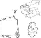 reisenthel carrycruiser Twist Sky Rose - Portable Shopping Trolley with Sturdy Aluminum Frame, Shoulder Strap and Removable mesh Inner Bag -Water-Repellent