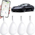 GPS Tracker for Vehicles, Mini Tracking Device for Vehicles, Car Tracker Device Hidden No Subscription Work with Find My (iOS Only), Key Finder, for Kids, Dogs, Luggage, Bag (White, 4 Pack)