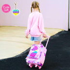WZLVO Kids Luggage for Boys and Girls, Cute Dinosaur Unicorn Rolling Wheels Suitcase for Toddler Children