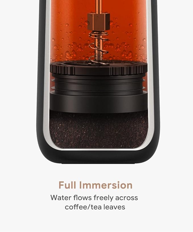 Portable French Press Coffee Maker Car-Go Vacuum Insulated Bottle, Travel French Coffee Maker With Unique Filter Stainless Steel Tea/Coffee Mug For Camping, 320ML