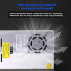 AC to DC Converter, MYSWEETY 12 Volt Power Supply AC 110V-220V to DC 0-48V Module Switching Power Supply Digital Display 480W Voltage Regulator Transformer Built in Cooling Fan
