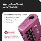 Luggage Locks TSA Approved with Inspection Indicator and Resettable 4-Digit, Easy-to-Read Combination, TSA Locks for Luggage, Suitcases, Backpacks & Travel Bags, Purple, 2-Pack
