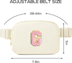 Gitus Personalized Gifts Birthday Gifts for Girls Fanny Pack Cross Body Bags with Initial Letter Preppy Stuff Gifts for Her Girlfriend Wife Sister Friends Mom (Ivory-G)