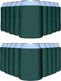 PartyPrints 1000 Pack Hunter Green Blank Can Cooler Sleeves, Customizable Bulk Can Coolers, Extra-Thick Collapsible Drink Insulator Sleeve, Beer Can Coolers for Party Beverages