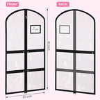 Woanger 6 Pcs Garment Bags for Dance Costumes Clear PVC with Zippers Garment Bag with Pockets Dance Costume Organizer Carrier for Storage Cover for Adult(Transparent,20'' X 40'')