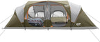 CAMPROS CP Tent 12-Person-Camping-Tents,3 Room Family Tents,Waterproof Windproof Family Tent with Top Rainfly,6 Large Mesh Windows,Double Layer,Easy Set Up, Portable with Carry Bag-20' x 9' x 72"(H)