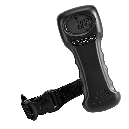 Portable Digital Luggage Scale with LCD Display, 110 lb / 50 kg Hanging Weight Scale for Travel Baggage