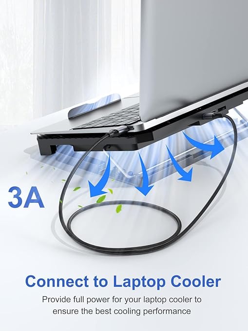 USB Cable 1FT 5-Pack, Short USB A Male to Male Cable Double Sided USB 3.0 Cord Compatible with Hard Drive, Laptop Cooler, DVD Player and More