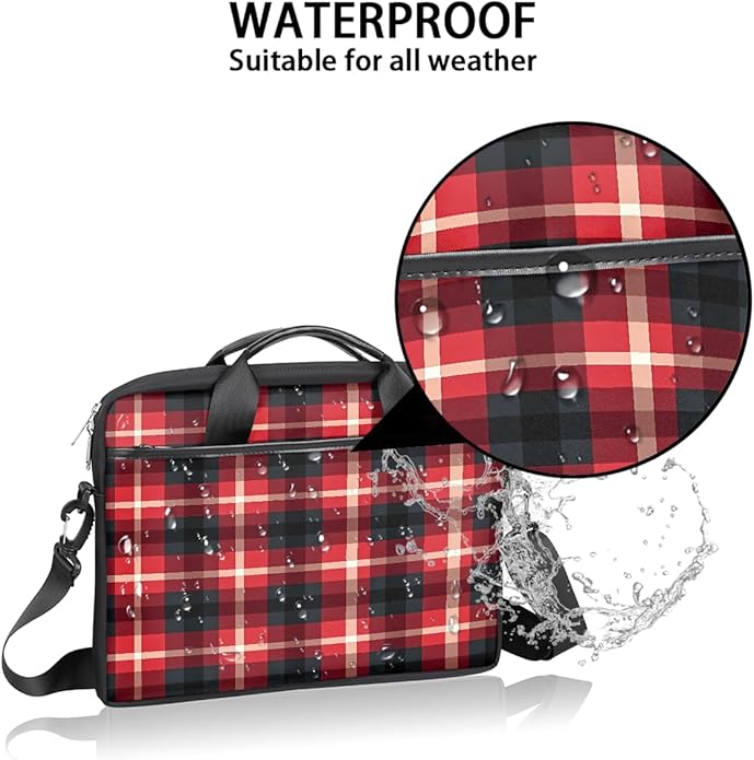 Laptop Shoulder Bag for Women Men, Waterproof Computer Case Messenger Bag Briefcase for Business Office Travel
