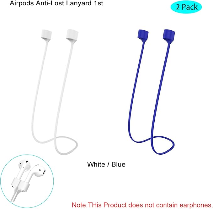Magnetic Anti-Lost Straps for AirPods,Colorful Soft Silicone Sports Lanyard, Neck Rope Cord