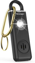TECKNET Rechargeable Personal Safety Alarm for Women, 130dB Self Defense Keychain Alarms with SOS Strobe Light, Low Battery Notice, Personal Alarm Loud Siren Safety Keychain for Girls Kids Elderly