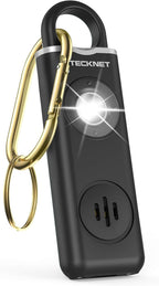 TECKNET Rechargeable Personal Safety Alarm for Women, 130dB Self Defense Keychain Alarms with SOS Strobe Light, Low Battery Notice, Personal Alarm Loud Siren Safety Keychain for Girls Kids Elderly