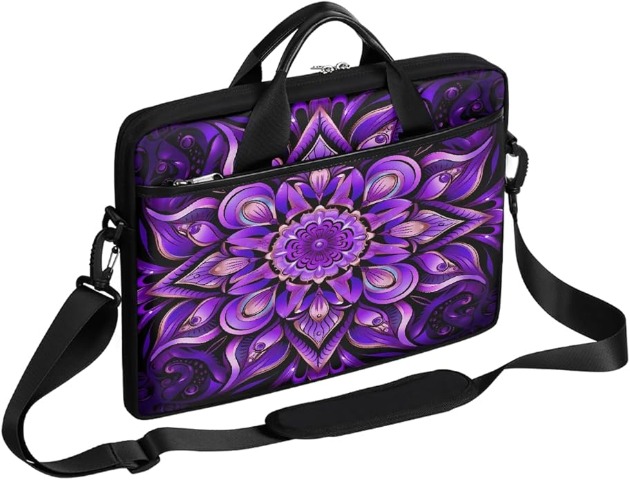 Laptop Shoulder Bag for Women Men, Waterproof Computer Case Messenger Bag Briefcase for Business Office Travel