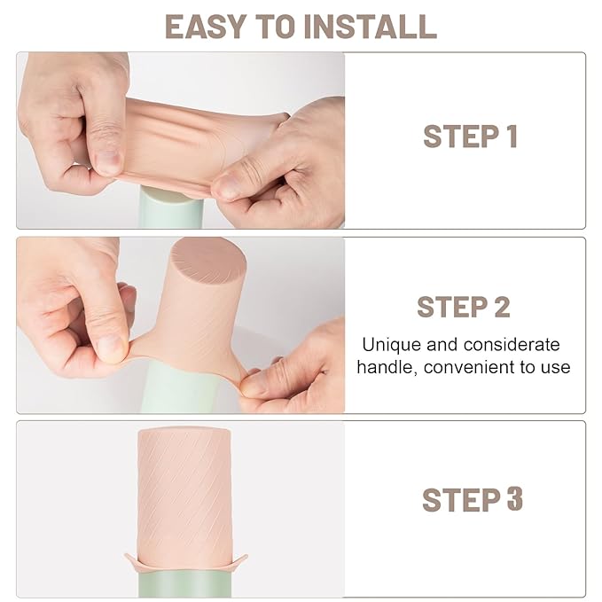 Mrsdry Bottle Covers for Travel, Leak Proofing, Travel Size Container Silicone toiletry sleeves, Leak Locks Travel Accessories for Shampoo Wash Body Bottles and other beauty and personal care(8pcs)
