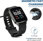 2-Pack Chargers for TRAUSI TG08/Trendia TG09/DIVElink&OYV&JeeJTek TGW008 TGW101/SUNKTA &LIGE &Linwear &EIGIIS K52 Smart Watch Charger, Charging Cable Magnetic 7.62mm, 60cm (Black&Black)