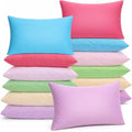 Kigley 12 Pack Mini Pillows for Daycare 9.1 x 13.8'' Small Travel Pillow Bulk Soft Breathable Cotton Pillow for Nap Travel Pet Neck Lumbar Purse Insert (Dark Color)