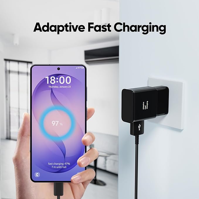 Android Phone Charger, Samsung Charger Fast Charging Cord with 6.6ft Type C Cable for Samsung Galaxy S26/S25/S24/S24Ultra/S23/S23 Ultra/S22/S21/S20/S20+/S10/S10+/S10e/S9/S9+/S8/Note 8/9/10/20