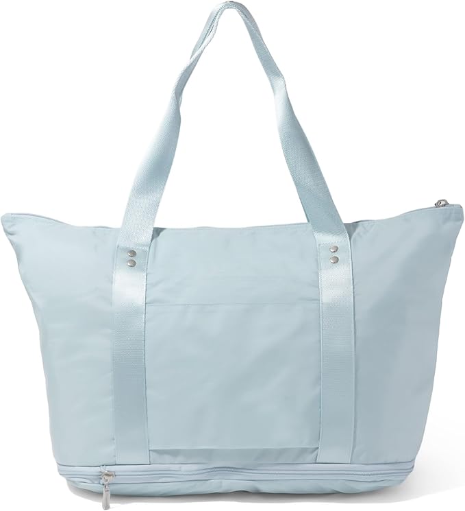 Baggallini Carryall Expandable Lightweight Travel Tote 22" Packable Folding Compact Nylon Washable Weekender w/Luggage Sleeve