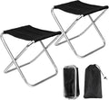2Sets Portable Folding Camping Stool, Lightweight Camp Chair for Fishing Hiking, Compact Collapsible Travel Footstool for Outdoor, Beach, Backyard, Lawn,Picnic with Carry Bag,10.35" x 8.86"