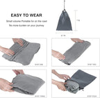 Travel Foot Rest Pillow, Portable Inflatable with Double Hand Pump Adjustable Three Layers Height Pillow for Foot Rest on Airplanes,Cars,Buses,Trains,Office Kids to Sleep on Long Flights (Gray)