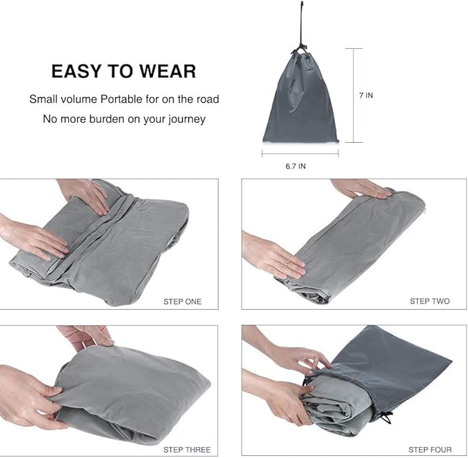 Travel Foot Rest Pillow, Portable Inflatable with Double Hand Pump Adjustable Three Layers Height Pillow for Foot Rest on Airplanes,Cars,Buses,Trains,Office Kids to Sleep on Long Flights (Gray)