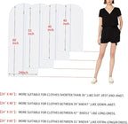 Garment Bags (set of 12) for Wedding Dress Garment Bag Closet Cover for Open Closet Clothes Storage Bag with Zipper Gown Garment Bag for Long Dresses