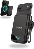 5K Magnetic Power Bank, Black, Qi2 Certified 15W Wireless Charger, LCD Display, Ultra-Slim Solid-State Battery Pack for iPhone 17/16, Lightweight Travel, Everyday Use USB-C Portable Charger