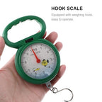 Beaupretty 4pcs Portable Luggage Scales with Plastic Handle, Handheld Spring Hanging Hook Fish Scale and Vegetable Weighing Tool for Travel and Kitchen Use, Random Colors
