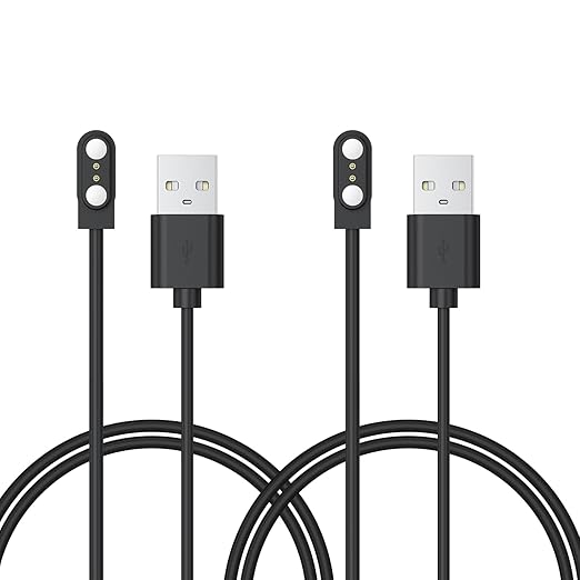 Meliya 2Pack Charger Cable for TOZO S7 S6 S5 S4 S3 S2 Smartwatch Charger, Replacement Charging Cable Cord for TOZO Smart Watch Charger