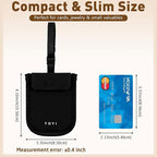 YOYI YOYI RFID Undercover Bra Wallet,Travel Pouch,Secret Pocket - Credit Cards & Money & Valuables with Adjustable,Elastic Strap Suitable for All Bra Sizes