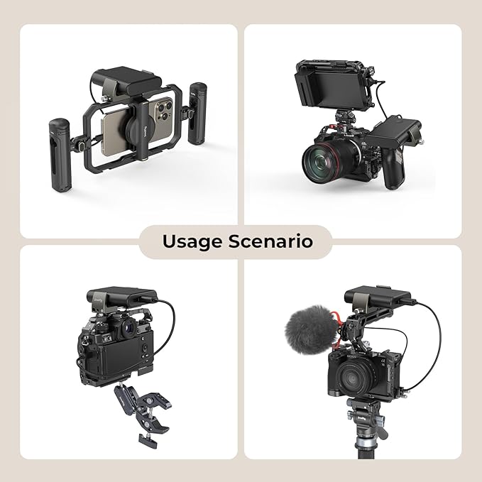 SMALLRIG Power Bank Holder, Power Bank Clamp Mount for Camera, Compatible with Width Range 2.1"–3.3" and Thickness Range 0.6"–1" Power Banks2790