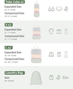 Narwey 6 Set/5 Set Compression Packing Cubes for Travel Kids Women Carry on, Packing Organizers Bag for Backpack Luggage Suitcase Duffle Bags