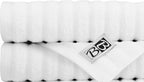 Black & White Brands Brazilian Beach/Pool/Bath Towel - Ultimate Absorbent Luxury XL 36x70 100% Cotton Wave (2 Towels White Poly Pinstripe)
