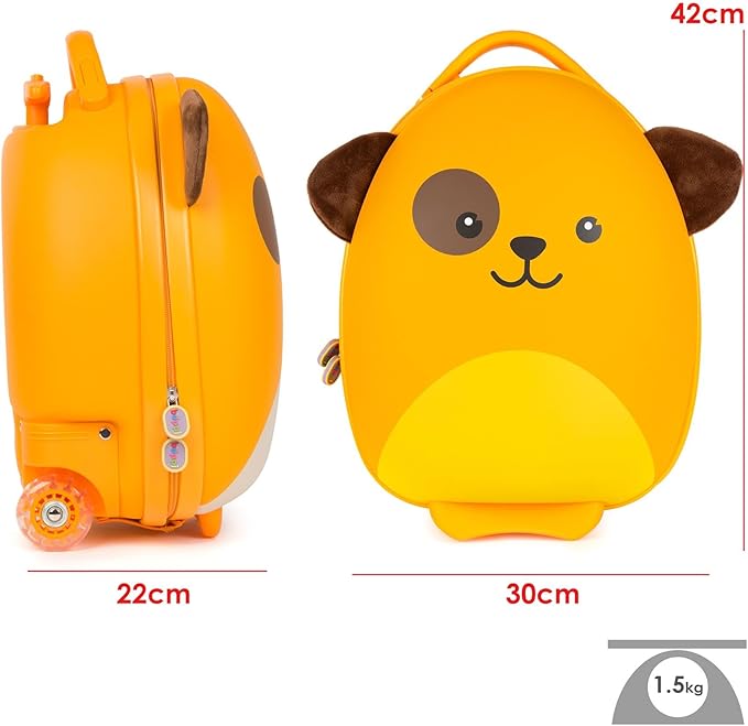boppi - Children's Suitcase - Tiny Trekker Children's Trolley Suitcase - Boys & Girls Suitcase - Suitable as Cabin Luggage - 17 L