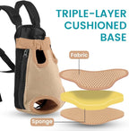 Dog Backpack Carrier, Pet Sling Front Backpack for Small Medium Dogs 10-16 Lbs, Legs Out, Adjustable Wearable Puppy Chest Travel Bag, Thick Straps & Cushion, Easy-Fit for Hiking/Walking/Camping