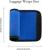 2 Pack Luggage Handle Wraps for Luggage Suitcase Travel Bags (Blue)