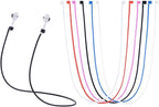 AirPods Straps, Soft Silicone Sport Earphones Anti-Lost Strap, Colorful Wire Cable Connector for Apple Airpods Wireless Bluetooth Earphones Lanyards (6 Pack)