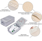 Travel Shoe Bags, Foldable Waterproof Shoe Pouches Organizer-Double Layer (6 Grey Shoe Bags)
