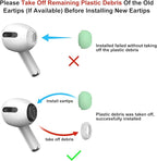 3 Pairs Replacement Ear Tips for AirPods Pro and 2nd Generation with Noise Reduction Hole, Silicone Ear Tips for AirPods Pro with Portable Storage Box and Fits in Charging Case (S/M/L, Mint Green)