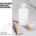SAFIGLE 5pcs 100ml Travel Squeeze Bottles with Flip Cap, Refillable Empty Plastic Lotion and Shampoo Containers for Portable Toiletries