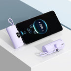 Mini power bank 5500mAh Portable Power Bank,Dual USB-C ports Cell Phone Power Charger, LCD LED Display Battery Compatible with iPhone17/16/15 plus/15 pro/15 pro Max/Android phone/Samsung/Moto/LG etc