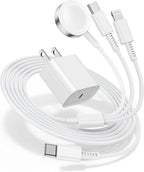for Apple Watch Charger Fast Charging,3 in 1 Multi Chargers Cable 3.3FT with 20W USB C Charger, iWatch Cord for iWatch Series Ultra2/Ultra/SE/10/9/8/7/3/iPhone15 16 Pro Max/14/13/12/11