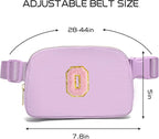 Gitus Initial Belt Bag Fanny Pack Crossbody Bag for Girls Birthday Gifts Age 8-10 Teen Girl Gifts Trend Stuff Personalized Letter Gifts for Daughter Sister (Lavender-O)