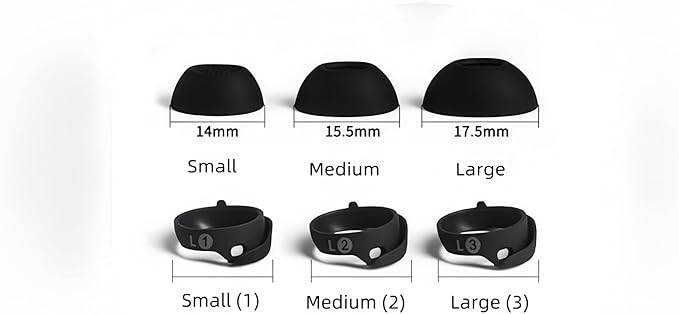 6 Pairs Replacement Ear Tips for Bose QuietComfort Ultra Earbuds (2023) & Bose QuietComfort Earbuds II (2022) - Anti-Slip Silicone Wingtip Covers Eartip-Black