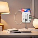 OSKOS 6 Outlets Wall Outlet with 2.4A USB Charger (1A1C), 500J Surge Protector, Wall Tap, 15A/120V/1800W Rotatable Outlets, UL Listed