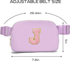 Gitus Initial Belt Bag Fanny Pack Crossbody Bag for Girls Birthday Gifts Age 8-10 Teen Girl Gifts Trend Stuff Personalized Letter Gifts for Daughter Sister (Lavender-J)